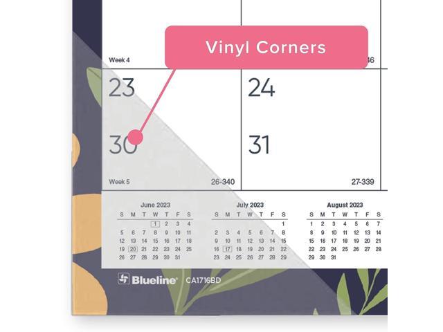 2025-2026 Blueline Academic18-Month Monthly Desk Pad Calendar, 22 x 17, Blossom, July 2025 To December 2026, CA1716BD