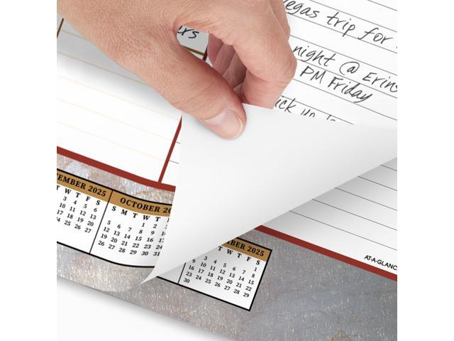 At-A-Glance Marbled Desk Pad 22 x 17 Marble Burgundy 2026 89702