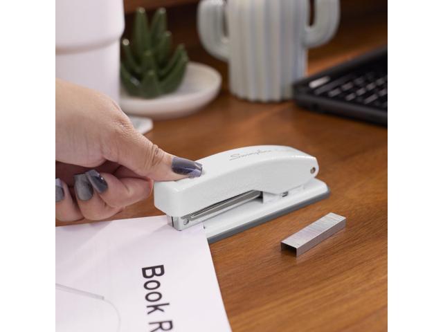 Cub Compact Metal Stapler 20 Sheet Capacity Arctic White S701067