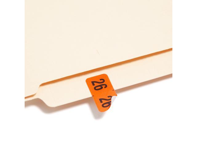 Smead ETYJ Color-Coded 2026 Labels, 1-1/2 x 3/4 in., Orange, 500/Roll in a Dispensing Box (68326)