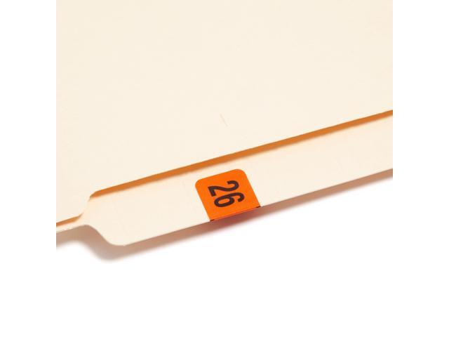 Smead ETYJ Color-Coded 2026 Labels, 1-1/2 x 3/4 in., Orange, 500/Roll in a Dispensing Box (68326)