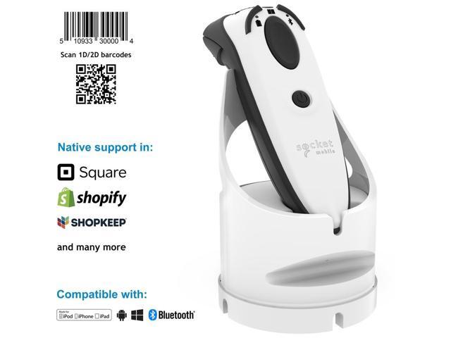 Socket Mobile DuraScan D740 Performance Barcode Reader - White - With White Charging Dock CX3783-2543