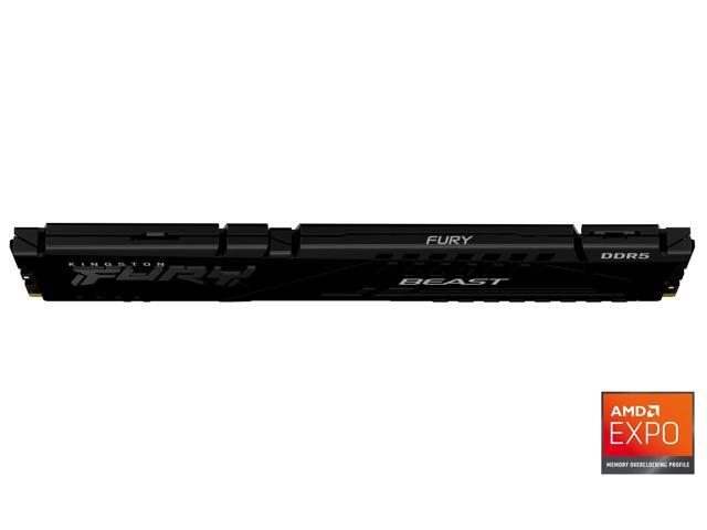Kingston FURY Beast RAM Module - 32 GB - DDR5-6000/PC5-48000 DDR5 SDRAM - 6000 MHz Single-rank Memory - CL36 - 1.35 V - On-die ECC - 288-pin - DIMM...