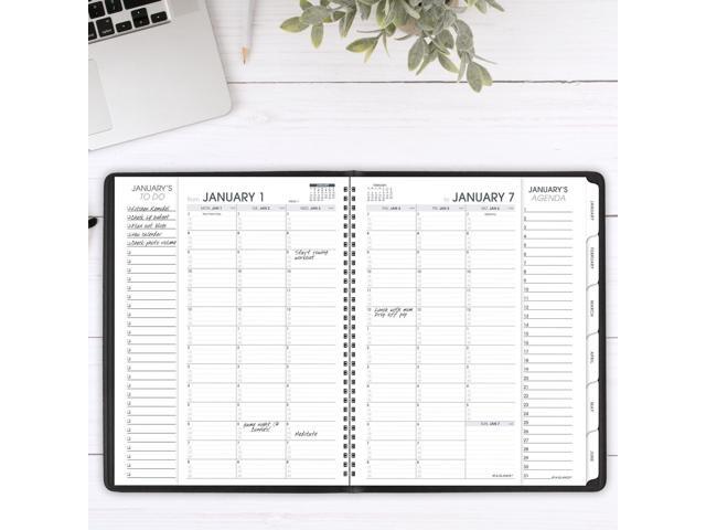 AT-A-GLANCE Triple View 2026 Weekly Monthly Appointment Book, Black, Large, 8 1/4' x 11'