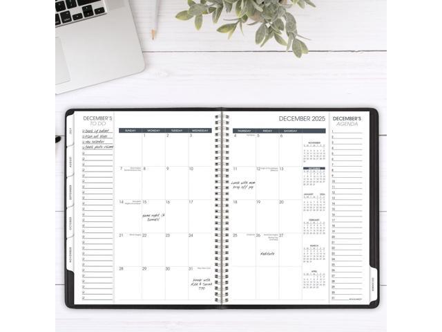 AT-A-GLANCE Triple View 2026 Weekly Monthly Appointment Book, Black, Large, 8 1/4' x 11'