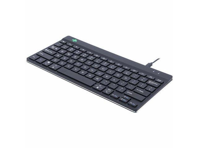 R-Go Compact Break Wired USB-C Ergonomic Keyboard Black RGOCOUSWDBL