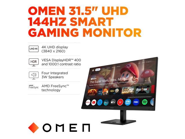 HP OMEN - 31.5" IPS UHD 144Hz FreeSync and G-SYNC Compatible Smart Gaming Monitor with Adjustable Height (DisplayPort, HDMI) - Black - image 3