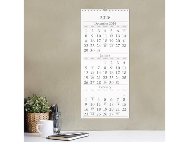 At-A-Glance Three-Month Reference Wall Calendar 12x27 2026 SW11528
