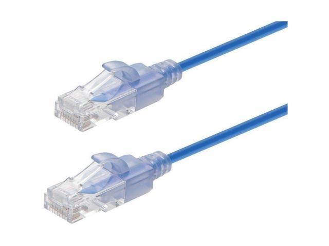 Monoprice Cat6A Patch Ethernet Cable - 5 Feet - Blue UTP, 30AWG, 10G, Pure Bare Copper, Snagless RJ45, For Computer Networking Cable, LAN, Modem,...