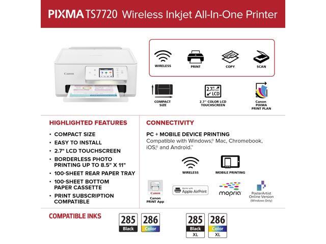Canon - PIXMA TS7720 Wireless All-In-One Inkjet Printer - White - image 9