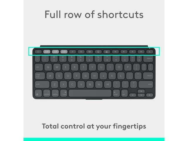 Logitech - Keys-To-Go 2 Slim Portable Bluetooth Keyboard for iPad, iPhone, Mac, and Apple TV With Built-in Cover - Graphite - image 12