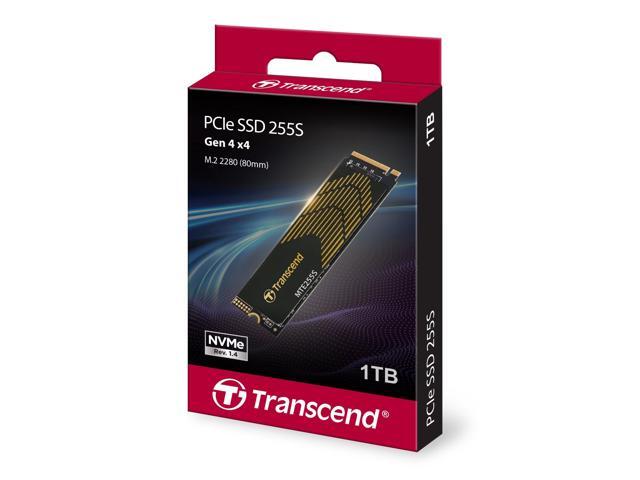 Transcend 1TB NVMe Gen4 SSD MTE255S with Heatsink, Up to 7,400MB/s, Storage Expansion for PS5, Compatible with Desktops/Laptops, SLC Cache, M.2...