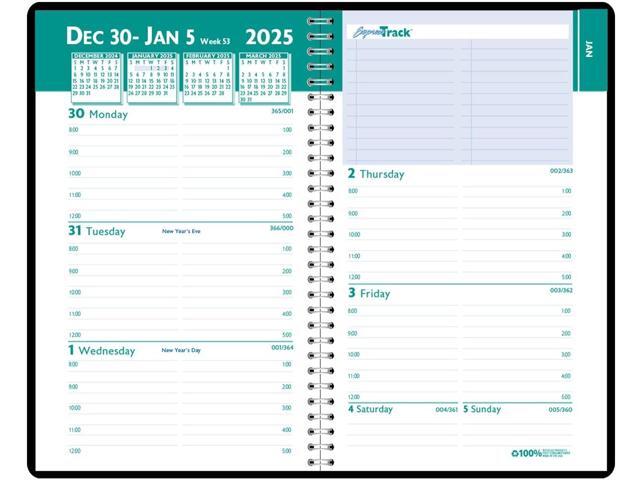 House of Doolittle Express Track Weekly/Monthly Appointment Book 8x5 Black 2026