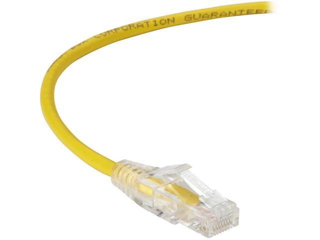 BLACK BOX C6APC28-YL-04 CAT6A 500-MHZ SNAGLESS 28AWG STRANDED ETHERNET PATCH CABLE - UNSHIELDED (UTP), C
