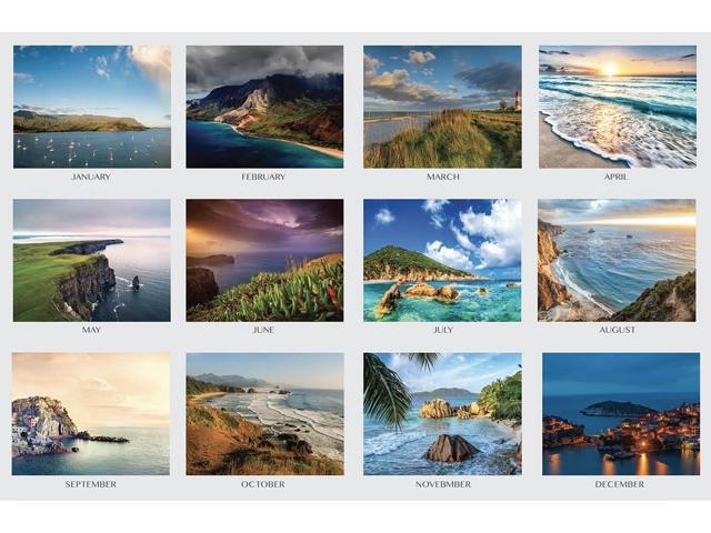 House of Doolittle Earthscapes Seascapes Desk Pad Calendar 18.5x13 2026