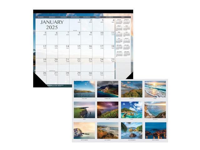 House of Doolittle Earthscapes Seascapes Desk Pad Calendar 18.5x13 2026