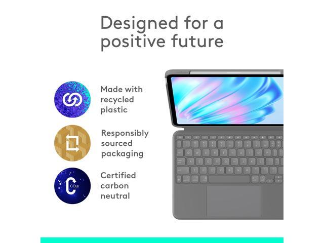 Logitech - Combo Touch iPad Air 11-inch - Latest Model (M2, M3 & M4), iPad Air (5th gen) Keyboard Case with Detachable Keyboard - Oxford Gray - image 2