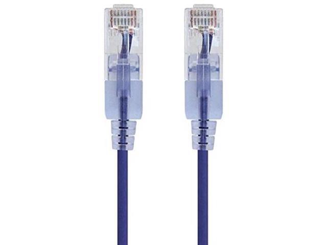 Monoprice Cat6A Ethernet Patch Cable - 5 Feet - Purple (10 Pack) Snagless RJ45 550Mhz UTP Pure Bare Copper Wire 10G 30AWG - SlimRun Series