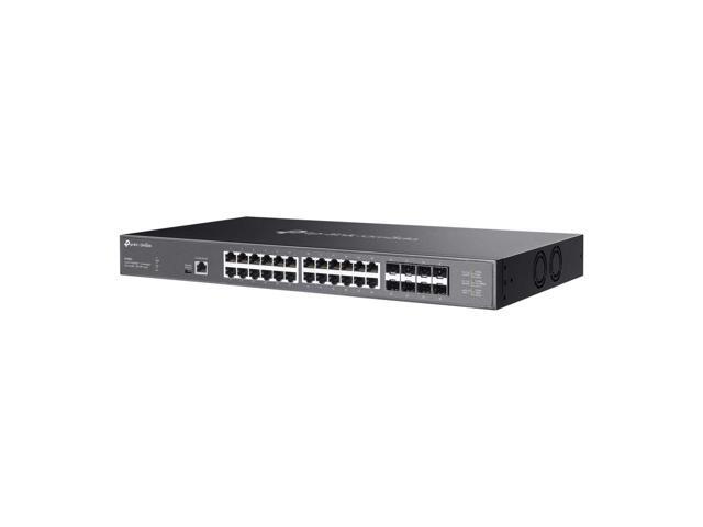 TP LINK Omada 24-Port 10GBASE-T L2+ Managed Switch with 8 10GE SFP+ Slots