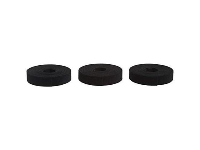 Monoprice 3-Pack Hook and Loop Fastening Tape 5 yard/roll, 0.75in, Black