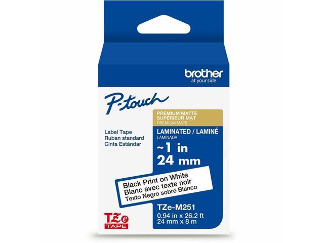 Brother TZe Premium Matte Laminated Tape - - DiameterTape - Matte - White - Laminated - Eco-friendly, Long Lasting, Customizable, Strong, Durable -...