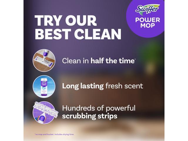 PowerMop Starter Kit 15.4 x 5.3 White/Purple Cloth Head 26' Silver Aluminum Handle 80714901