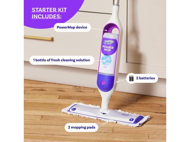 PowerMop Starter Kit 15.4 x 5.3 White/Purple Cloth Head 26' Silver Aluminum Handle 80714901