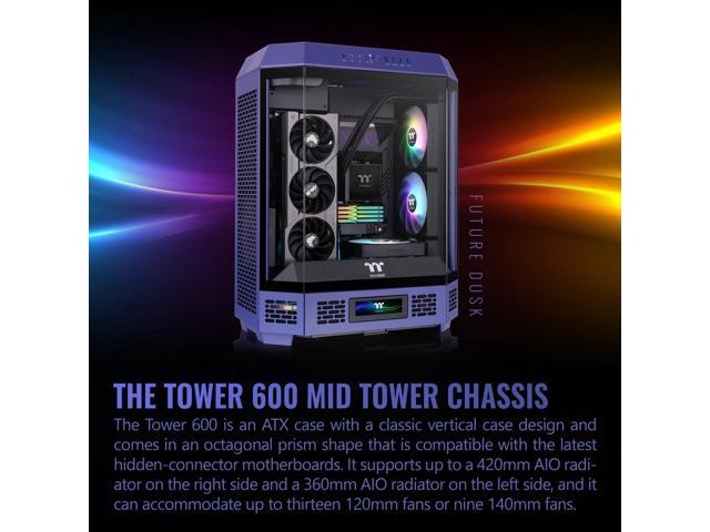 Thermaltake - The Tower 600  Mid Tower ATX PC Case - Future Dusk - image 11