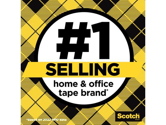 Scotch Double Sided Tape Engineered for Office and Home Use, 1/2 x 500', 6 Pack