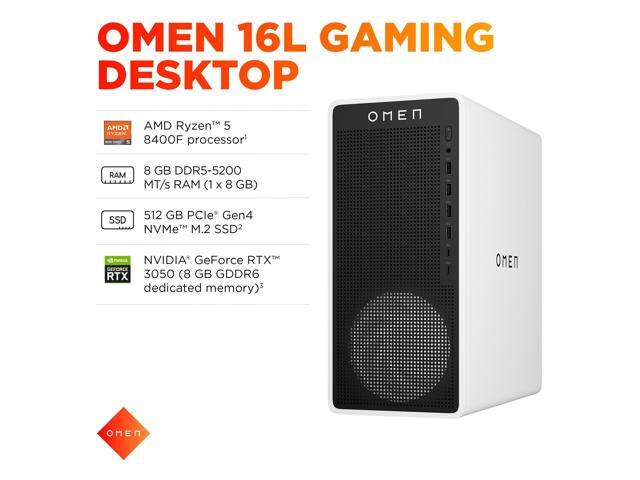 HP - OMEN 16L Gaming Desktop TG03-0010 - AMD Ryzen 5 8400F - 8GB DDR5 - 512GB SSD - NVIDIA GeForce RTX 3050 8GB GDDR6 - White - image 4