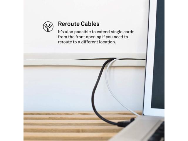 ut wire utw-cc1001-wh 10-feet cord channel raceway, paintable white