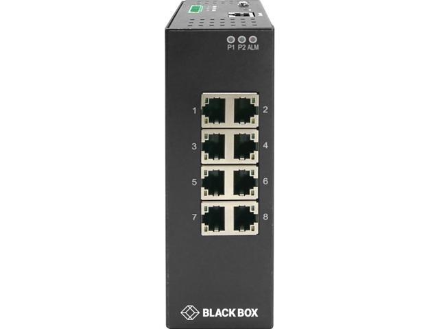 Black Box Industrial Gigabit Ethernet Managed L2+ Switch - Extreme Temperature (8) RJ-45