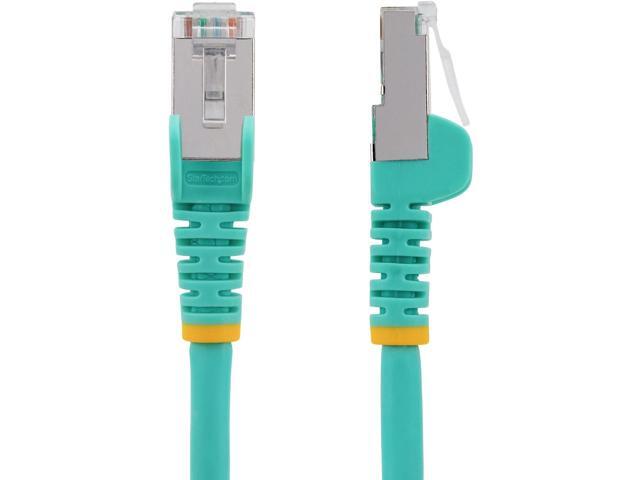 StarTech 15ft CAT6a Snagless S/FTP Ethernet Cable Aqua NLAQ15FCAT6APATCH