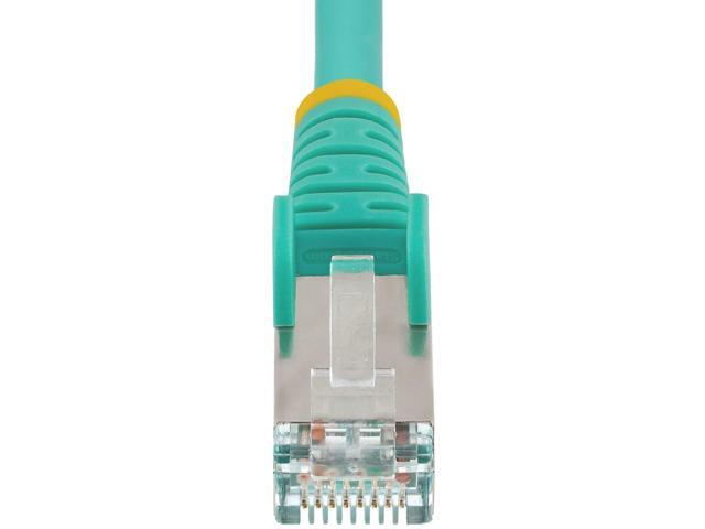 StarTech 15ft CAT6a Snagless S/FTP Ethernet Cable Aqua NLAQ15FCAT6APATCH