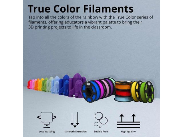 MakerBot 1.75mm PLA True Color Series Filament Rainbow 10-Pack (2.2 lb) - image 9