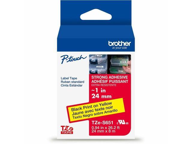 Brother P-touch Extra-Strength TZe Tape Cartridge - - DiameterTape - Yellow - Water Resistant - Laminated - Customizable, Long Lasting, Strong,...