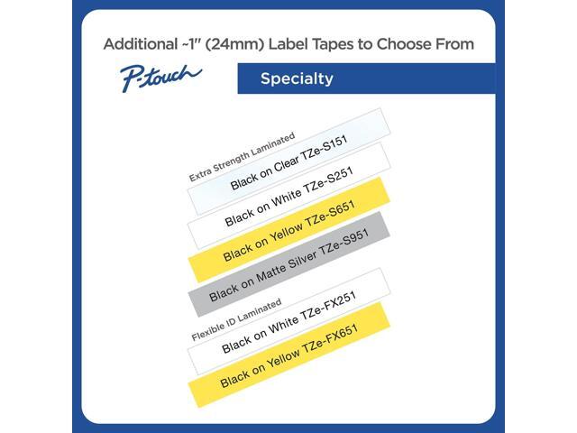 Brother Genuine TZe151~1' Black Print on Clear Label Tape