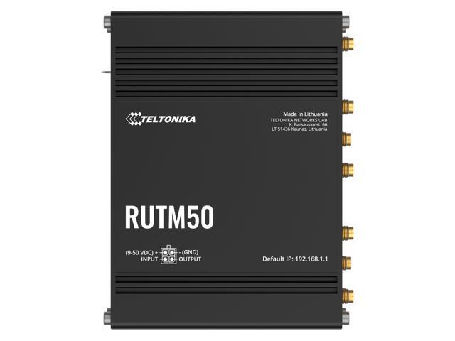 Teltonika RUTM50 Cellular 5G Router; Speeds of up to 3.4 Gbps; Dual SIM with Auto-failover; Backward Compatible with 4G (LTE Cat 19)