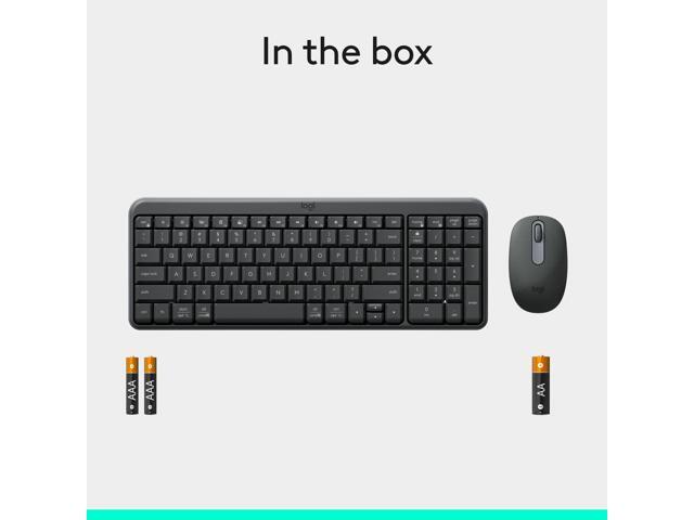 Logitech - MK250 Full-size Bluetooth Wireless Keyboard and Mouse Combo for Windows/MacOS with Fast & Easy Connectivity - Graphite - image 12
