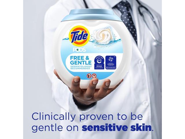 PODS Laundry Detergent Free and Gentle HE Compatible 56 oz Tub 76 Pacs/Tub 4 Tubs/Carton 80870579