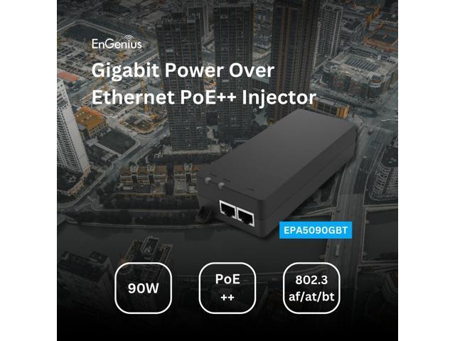 EnGenius 802.3af/at/bt 1GbE 90W PoE Injector EPA5090GBT