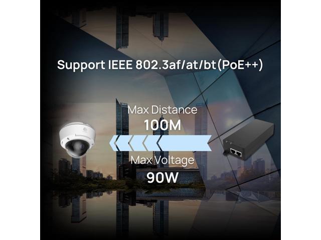 EnGenius 802.3af/at/bt 1GbE 90W PoE Injector EPA5090GBT