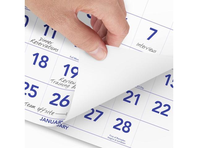 AT-A-GLANCE 2026 Three Month Reference Vertical Wall Calendar, Large, 12' x 27'