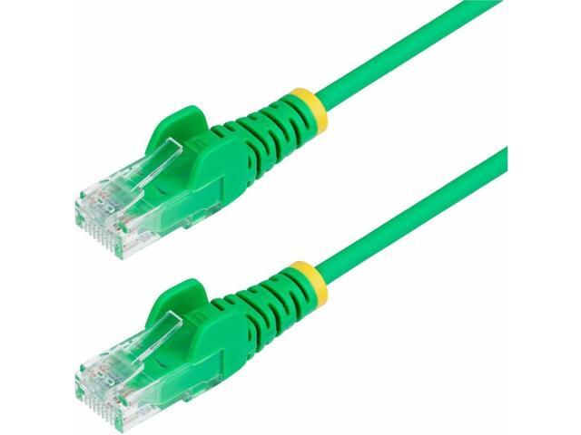 StarTech 50ft Green Slim CAT6 Ethernet Cable, Snagless, 100W PoE, UTP, LSZH, 28AWG Pure Bare Copper Wire, Slim RJ45 Network Patch Cord Model...