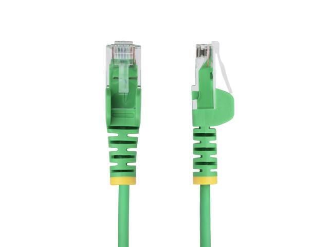 StarTech 50ft Green Slim CAT6 Ethernet Cable, Snagless, 100W PoE, UTP, LSZH, 28AWG Pure Bare Copper Wire, Slim RJ45 Network Patch Cord Model...