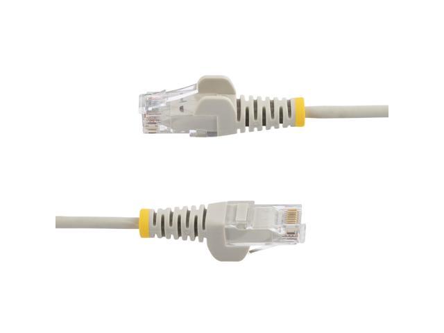 StarTech 25ft Orange Slim CAT6 Ethernet Cable, Snagless, 100W PoE, UTP, LSZH, 28AWG Pure Bare Copper Wire, Slim RJ45 Network Patch Model N6PAT25ORS