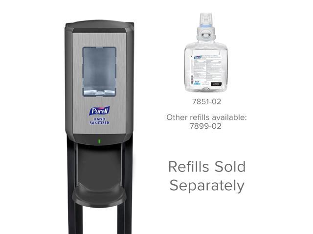 Purell CS8 Hand Sanitizer Floor Stand with Dispenser - 1,200 mL - 13.5 x 5 x 28.5 - Graphite 7418-DS