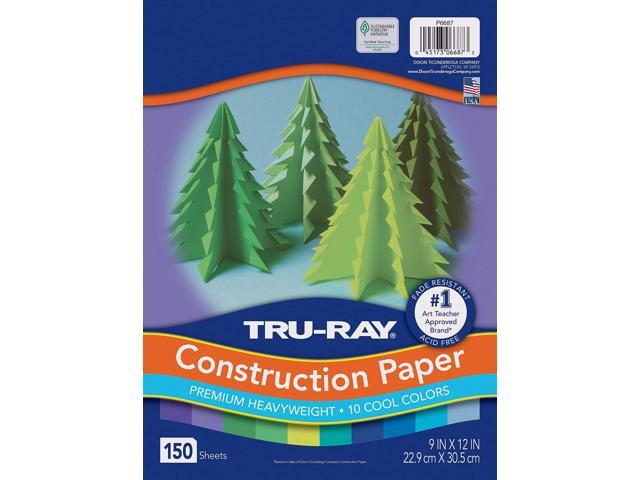 Pacon Tru-Ray 9x12' Construction Paper Cool Assorted 150 Sheets P6687