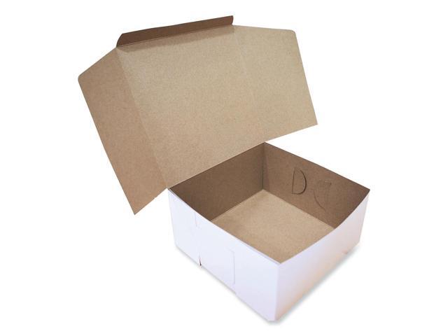 Southern Champion Tray Bakery Boxes 10x10x5 White/Kraft Paper 100/Bundle 1576