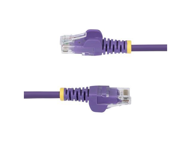 StarTech 50ft Purple Slim CAT6 Ethernet Cable, Snagless, 100W PoE, UTP, LSZH, 28AWG Pure Bare Copper Wire, Slim RJ45 Network Patch Cord Model...